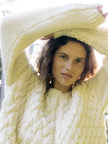 The Knotty Ones Handknit sweater ivory