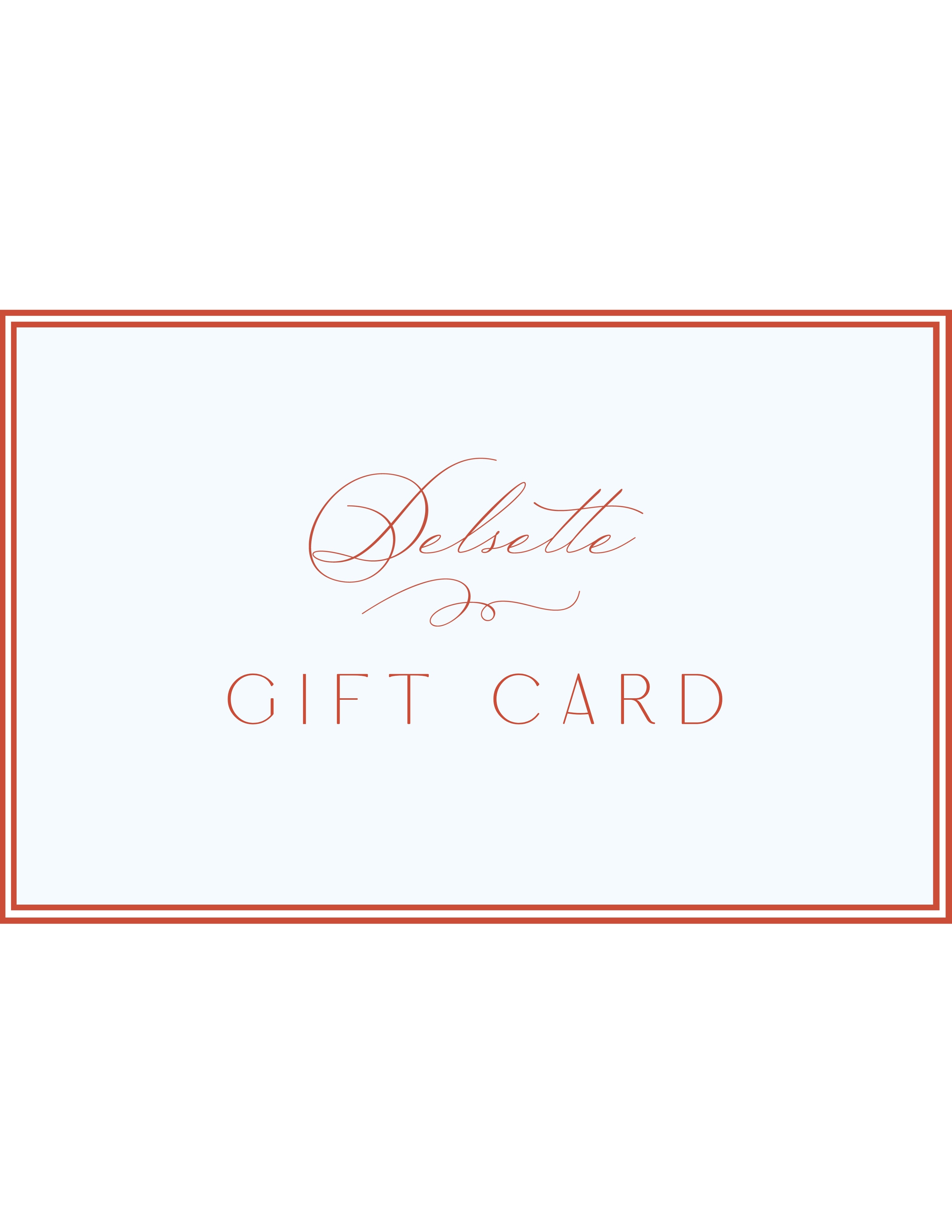 Delsette Gift Card