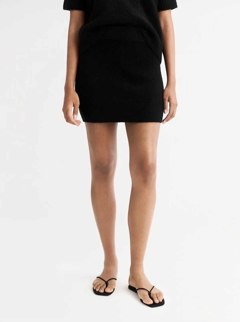 Soft Goat Boucle Mini Skirt