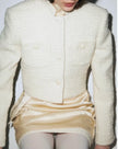 Liberowe Cropped Tweed Jacket in Ivory