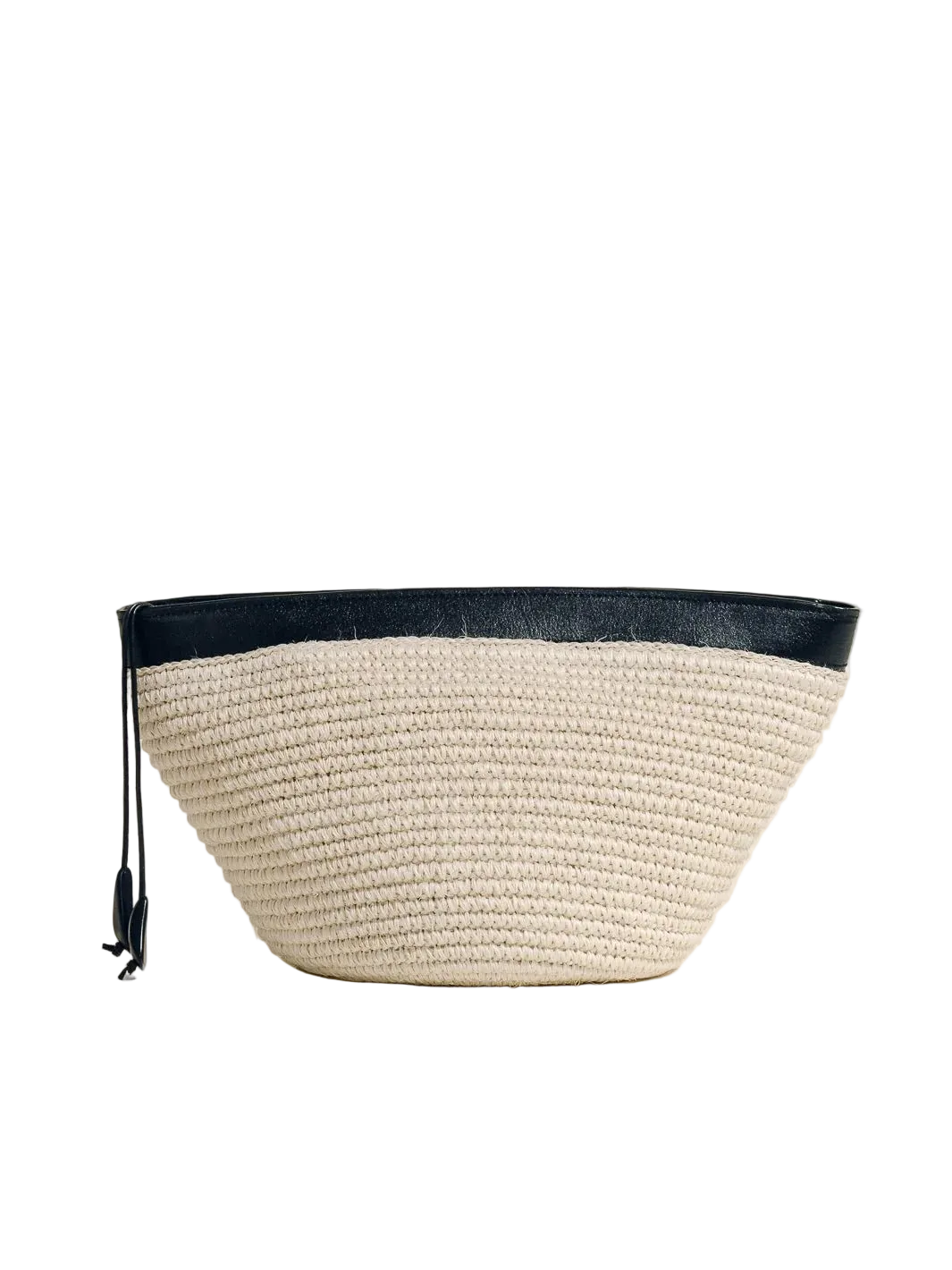 The Large Zip Clutch in Handwoven Fique