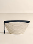 The Large Zip Clutch in Handwoven Fique