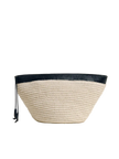 The Large Zip Clutch in Handwoven Fique