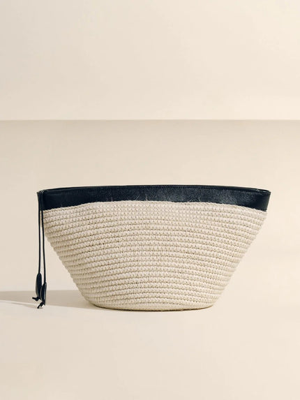 The Large Zip Clutch in Handwoven Fique