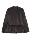 Liberowe Peplum Cropped Silk Jacket