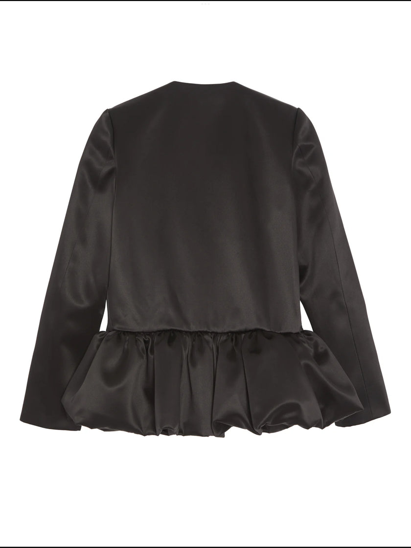 Liberowe Peplum Cropped Silk Jacket