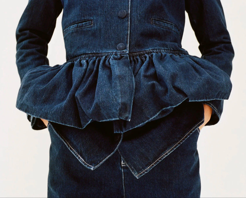 Liberowe Peplum Jacket in Denim