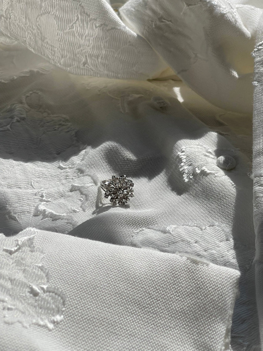 Heirloom Collection White Gold Diamond Snowflake Ring