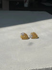 Heirloom Collection Yellow Sapphire and Diamond Leaf Cluster Earrings