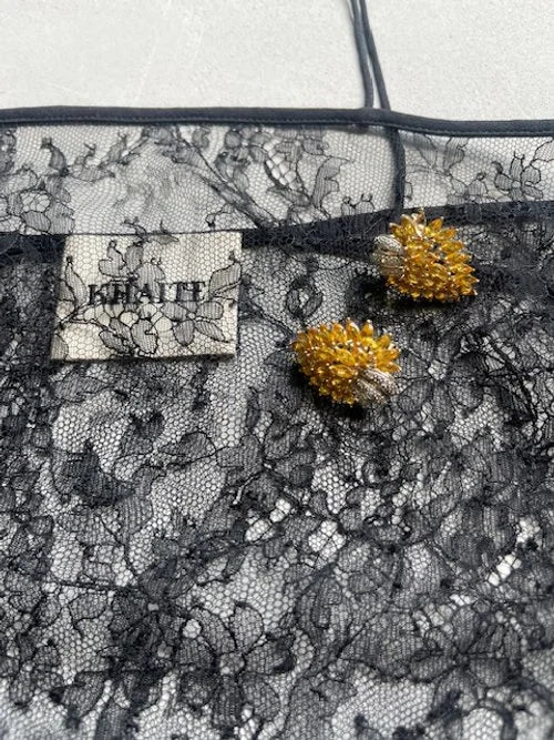 Heirloom Collection Yellow Sapphire and Diamond Leaf Cluster Earrings