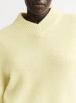Soft Goat Chunky V-Neck  Cashmere Sweater