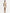 Full length back side model wearing Soft Goat Mini Dress in Beige