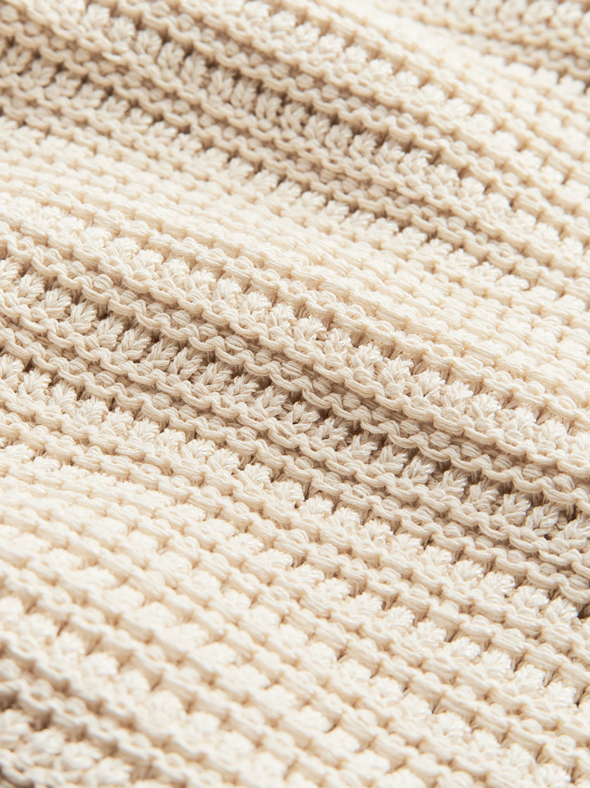 Detail shot of Soft Goat Mini Dress in Beige