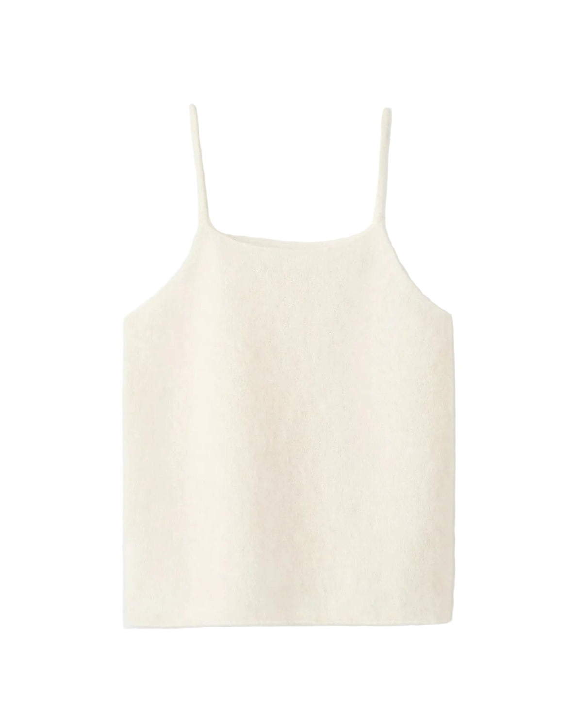 Soft Goat Brushed Singlet in White