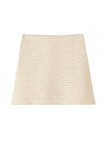 Soft Goat Crochet Mini Skirt in Beige