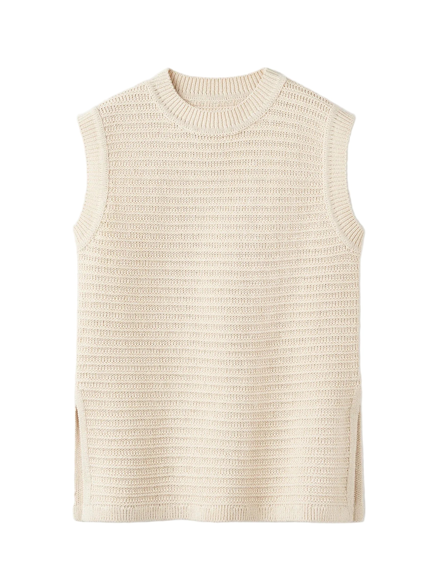 Soft Goat Vest in Beige