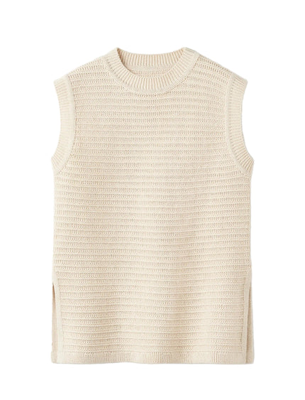 Soft Goat Vest in Beige