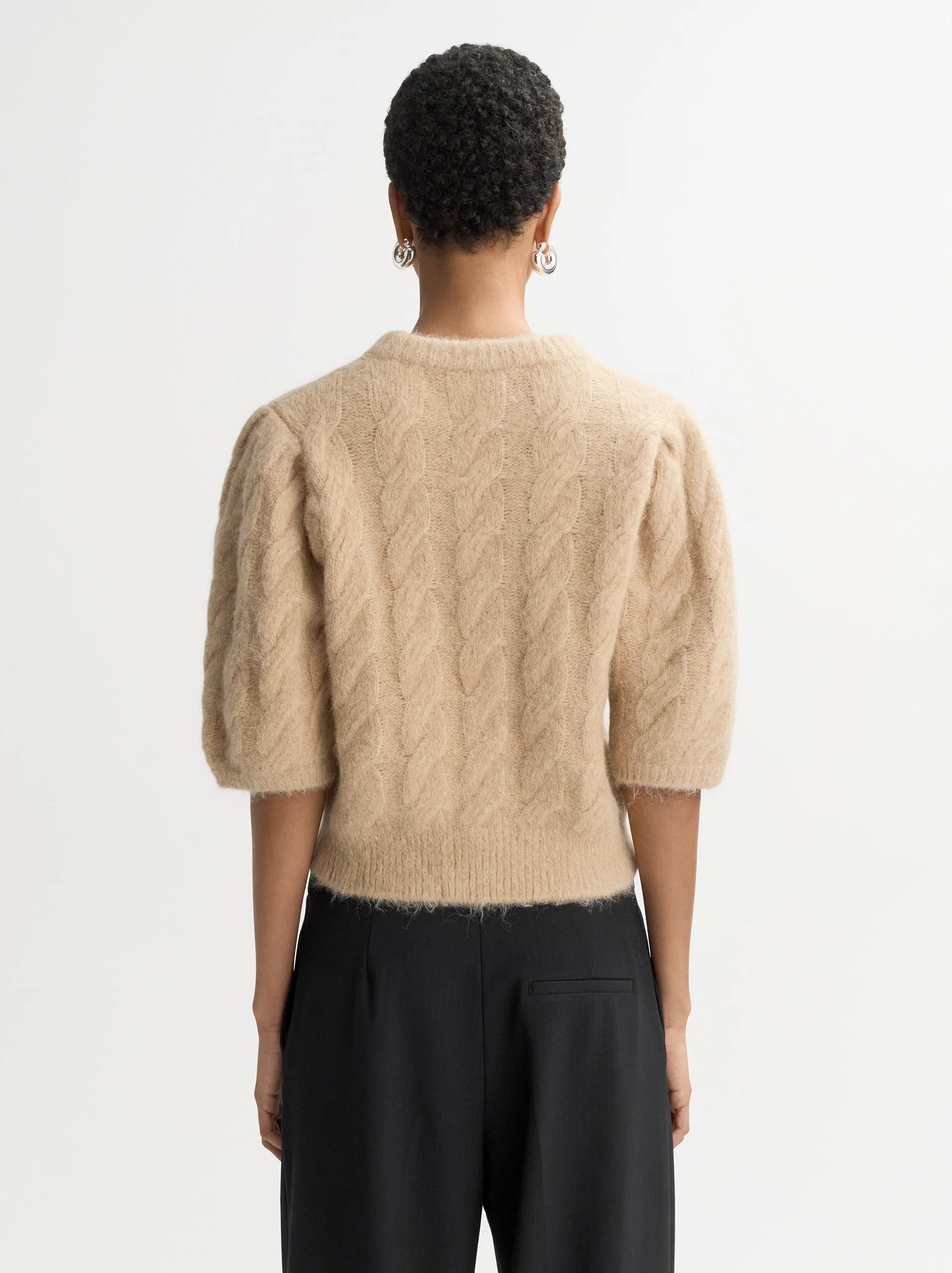 Soft Goat Cable Knit Top