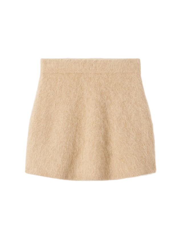Soft Goat Brushed Knit Mini Skirt