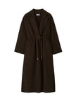 Soft Goat Drawstring Coat in Mocha
