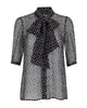 Zeynep Arcay Polka Dot Bow Silk Shirt