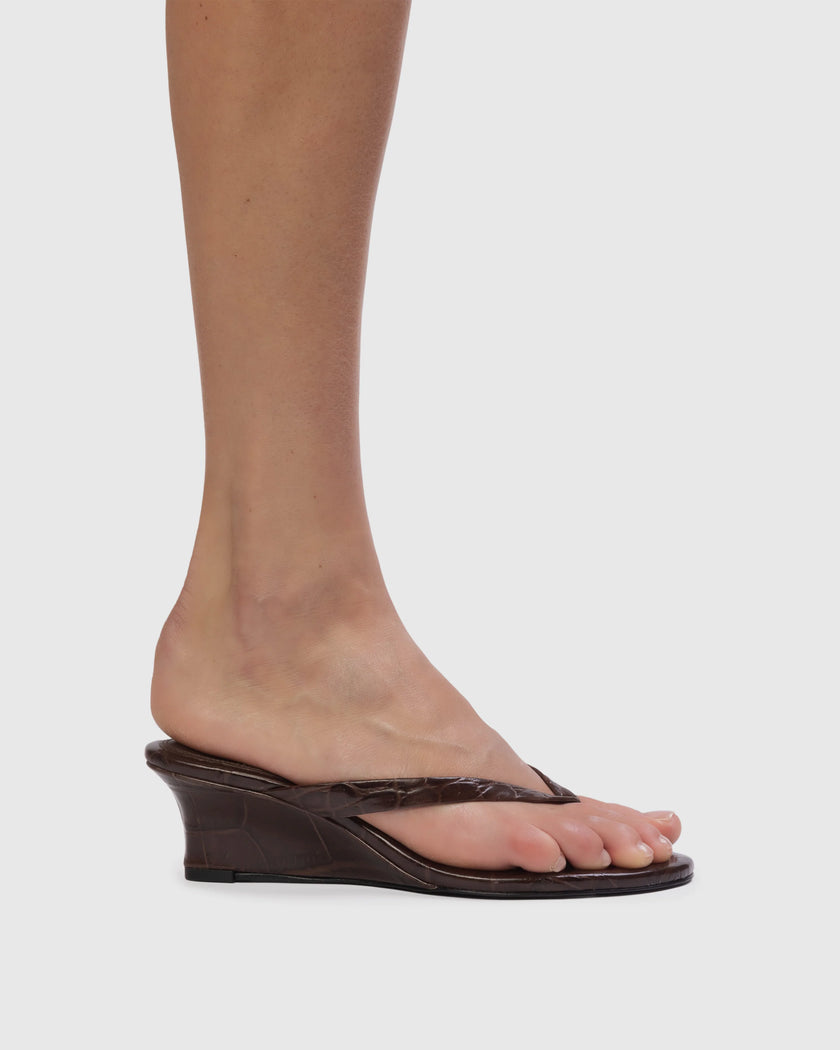 Black Suede Studio Easy Mule