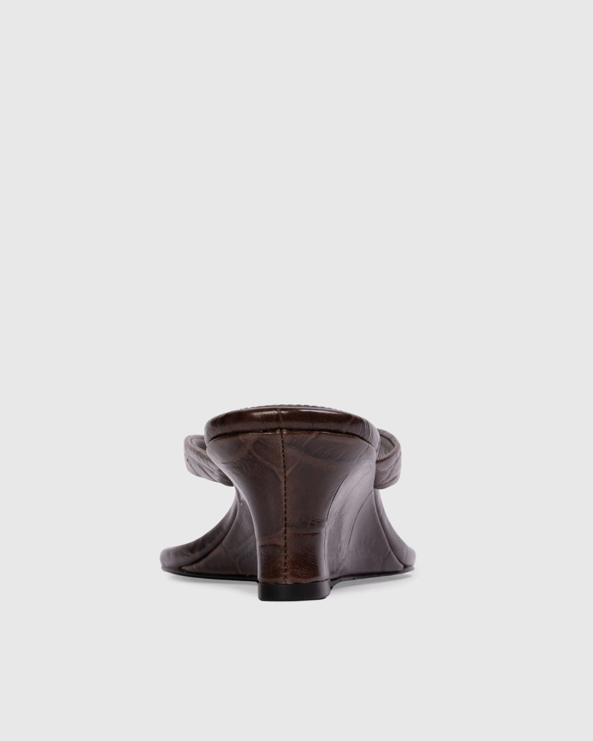 Black Suede Studio Easy Mule