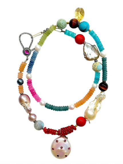 Diamond Boho Lucky Scarab Necklace