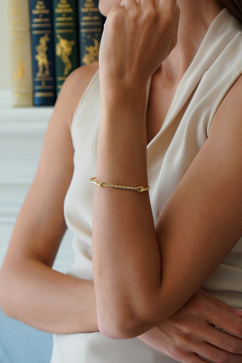 Tura Sugden Needle Eye Cuff - Diamond Baguettes