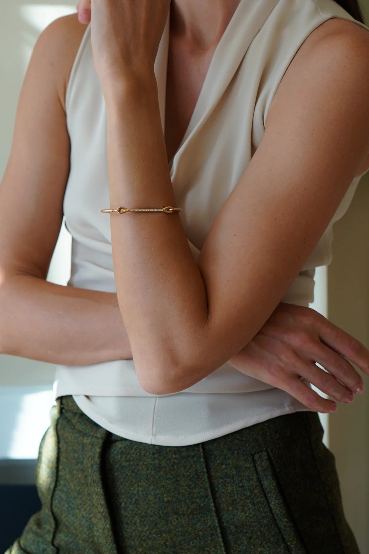 Tura Sugden Needle Eye Cuff - Diamonds