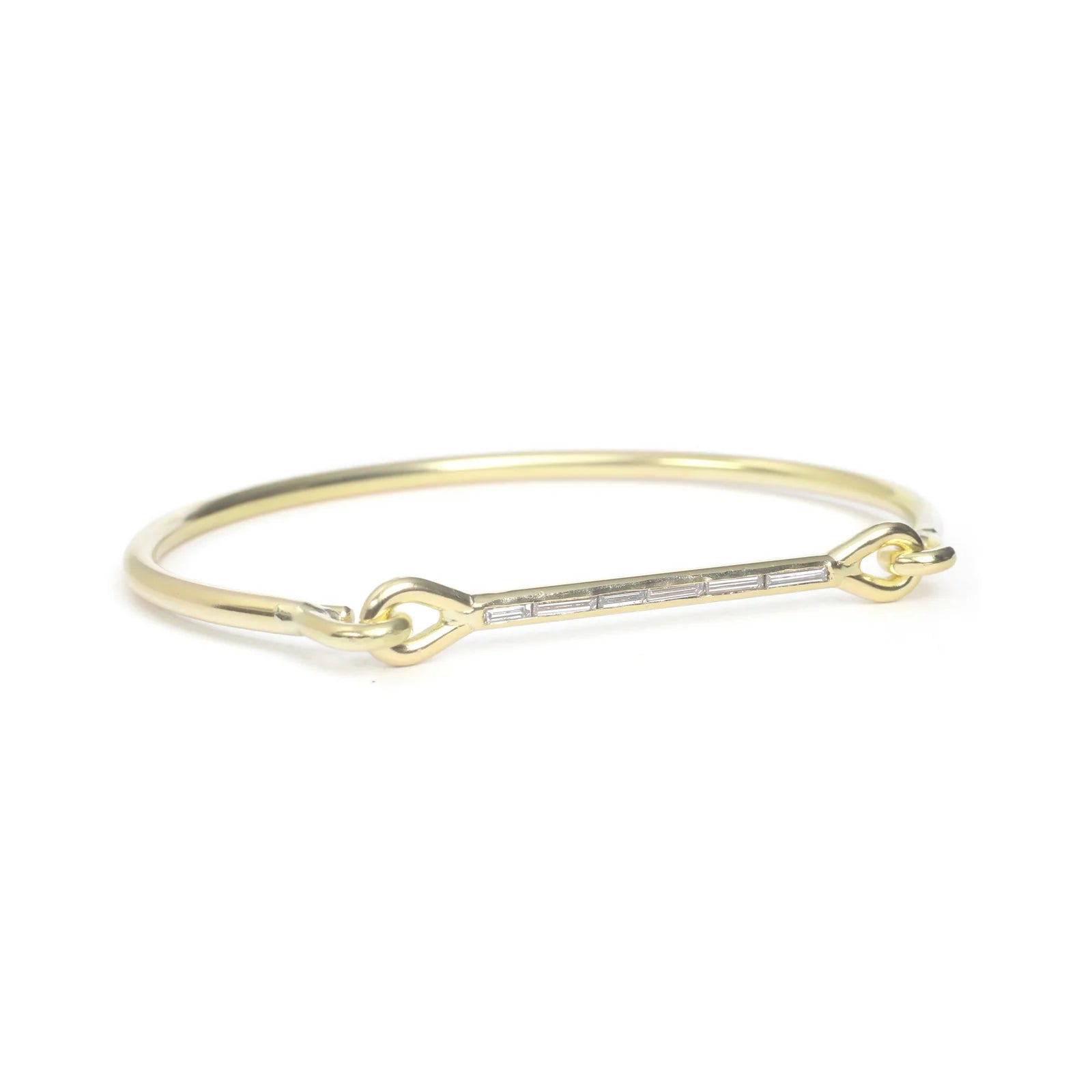 Tura Sugden Needle Eye Cuff - Diamond Baguettes