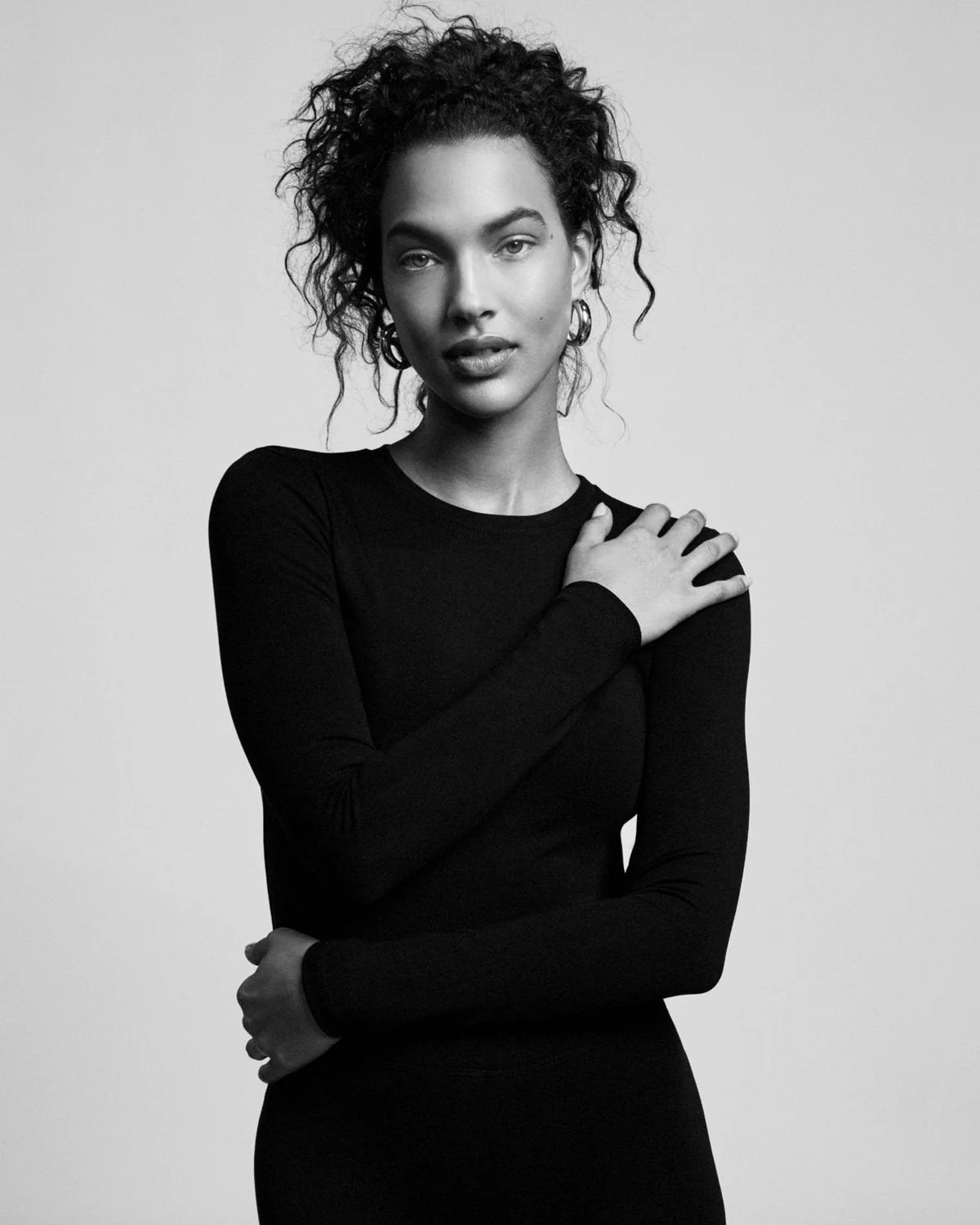 The Park Heather Tee in Black