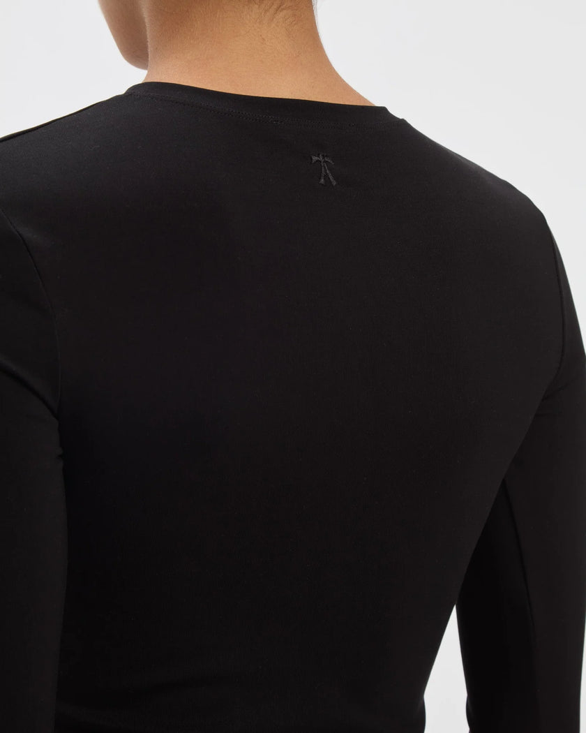 The Park Heather Tee in Black