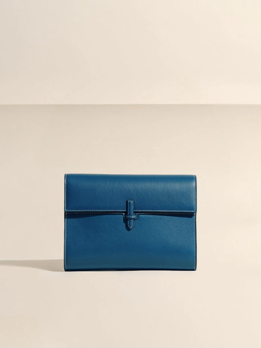 The Large Soft Clutch in Teal
