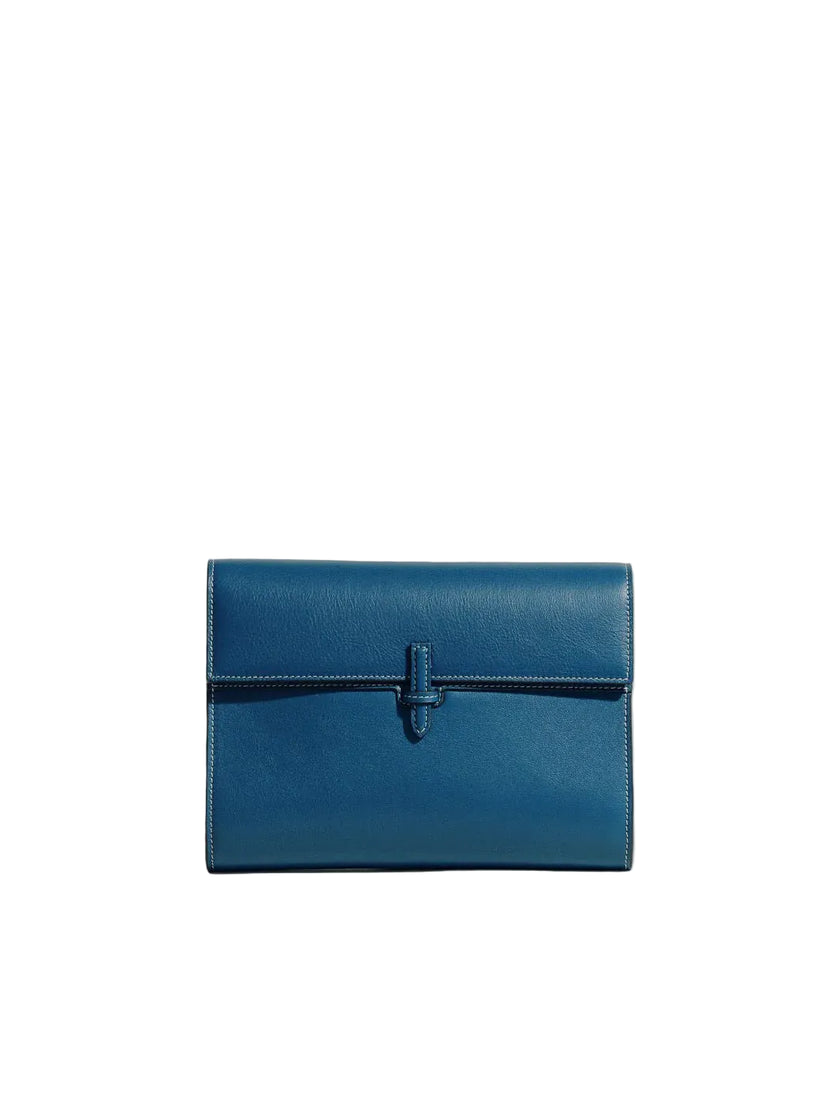 The Large Soft Clutch in Teal
