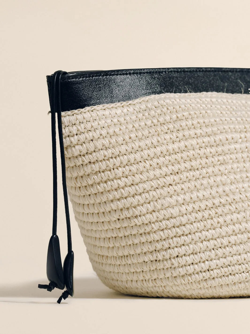 The Large Zip Clutch in Handwoven Fique