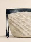 The Large Zip Clutch in Handwoven Fique