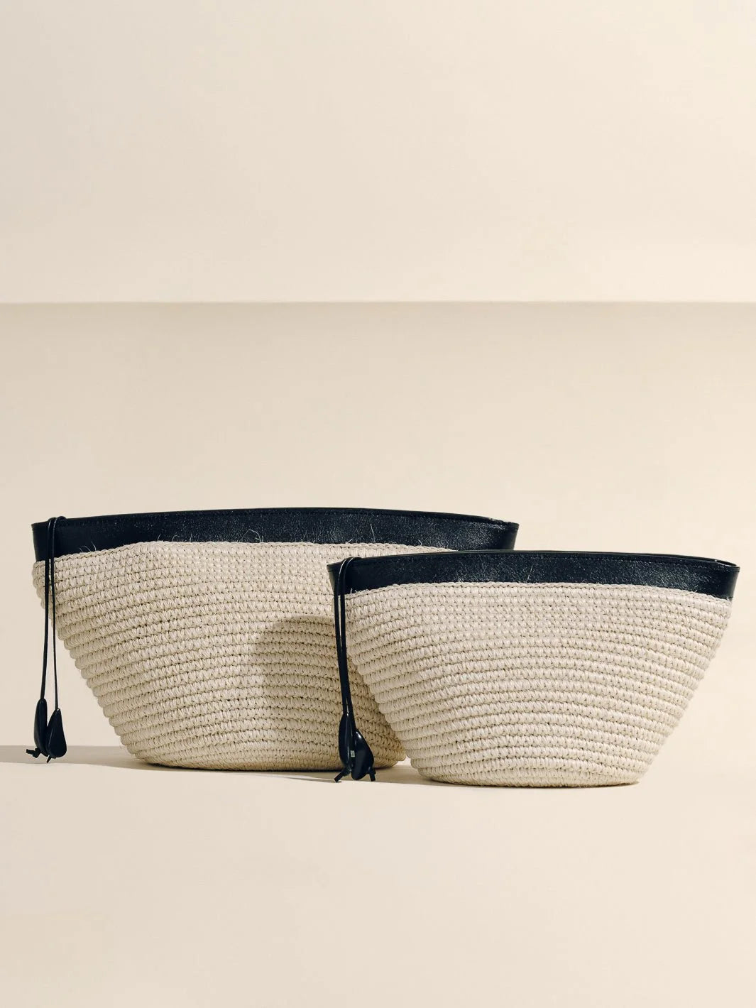 The Large Zip Clutch in Handwoven Fique