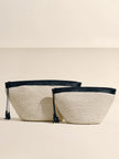 The Large Zip Clutch in Handwoven Fique