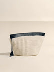 The Large Zip Clutch in Handwoven Fique