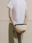 The Medium Zip Clutch in Handwoven Fique