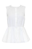 Brock Collection White Peplum Tank Top