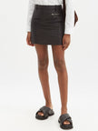 Khaite Mitsi Quilted Mini Leather Skirt