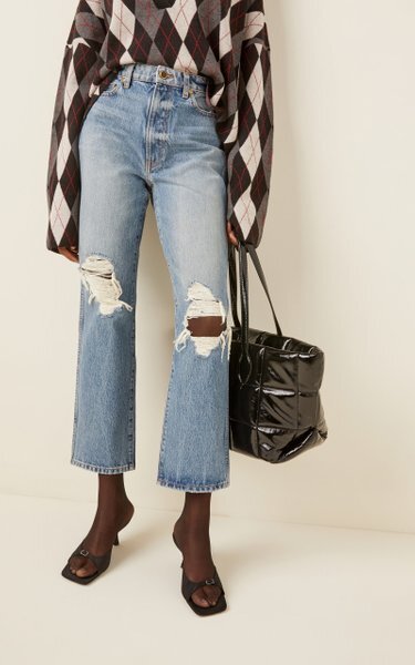 Khaite | Abigail Distressed Straight-Leg Cropped Jeans