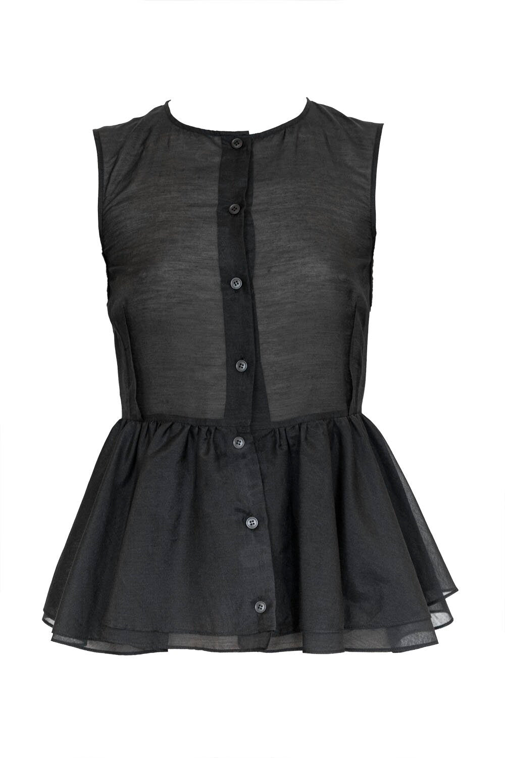 Brock Collection Semi-Sheer Peplum Blouse