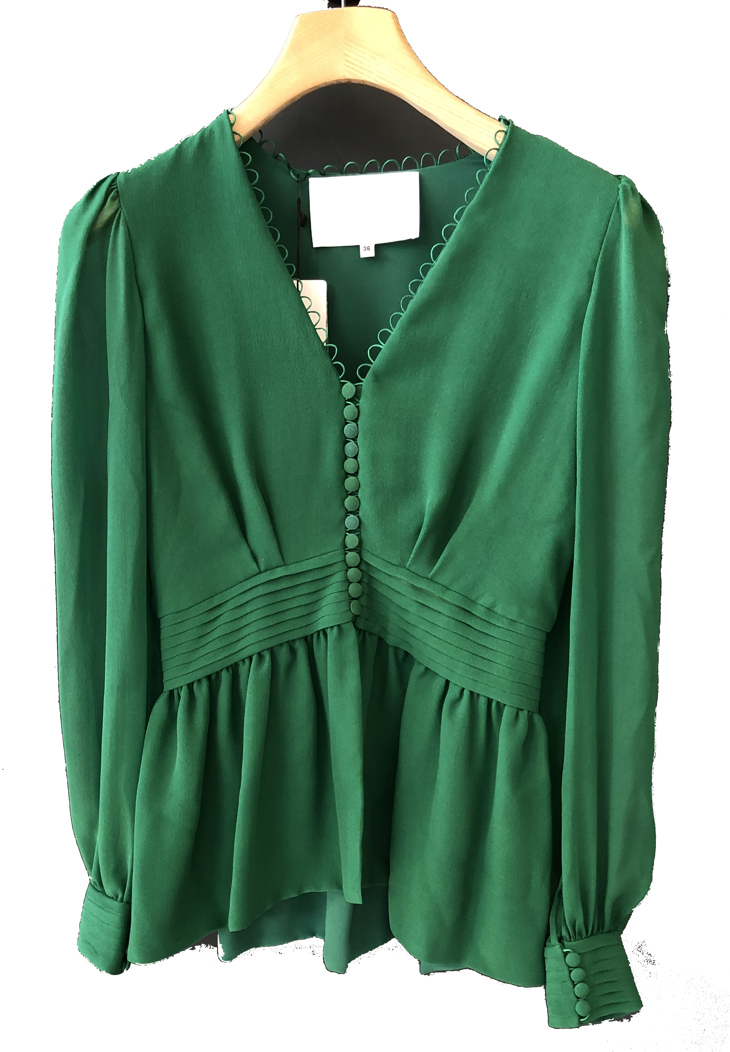 Costarellos Silk Chiffon Peplum Blouse