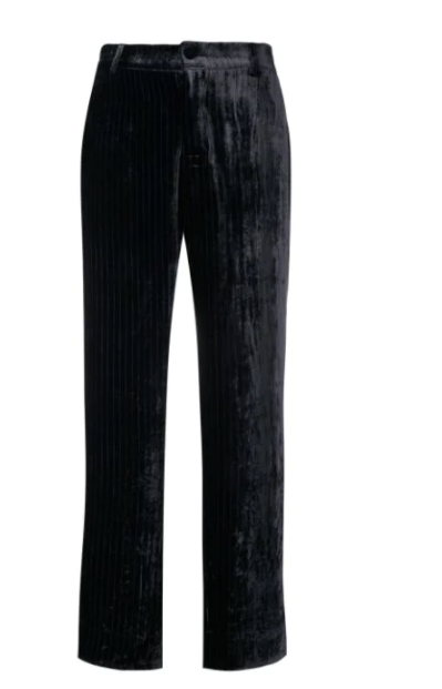 FRS Dark Blue velvet pinstripe trousers