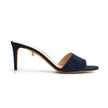 Ines Mid-Heel Navy Suede Mule
