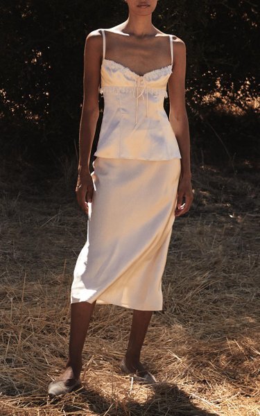 Brock Collection Siria top in Satin Ivory