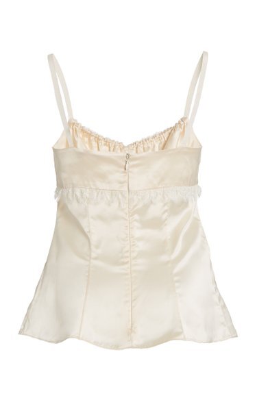 Brock Collection Siria top in Satin Ivory